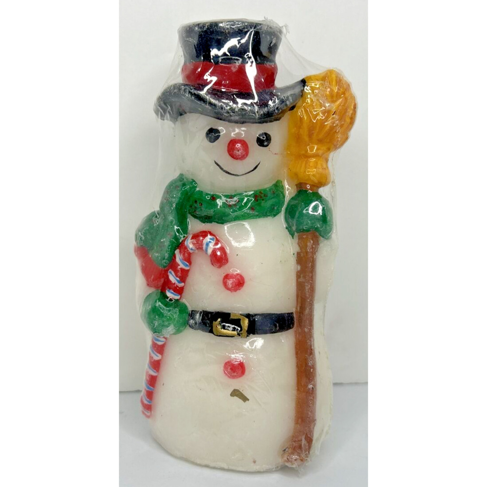 Vintage Marshalls Christmas Snowman Candle New in Packaging 6" SKU H629